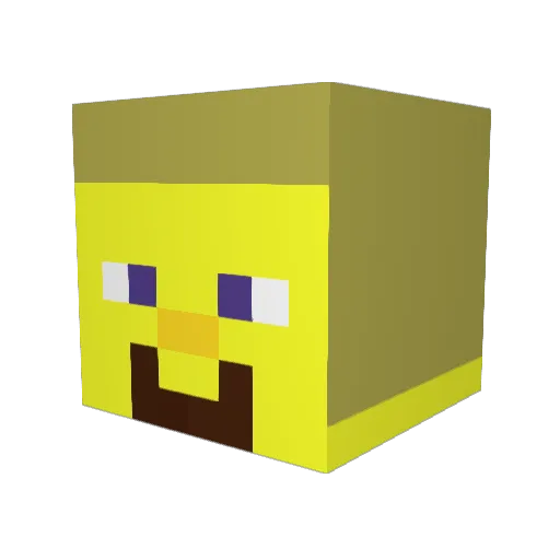 ramgame Minecraft avatar head, 3D render