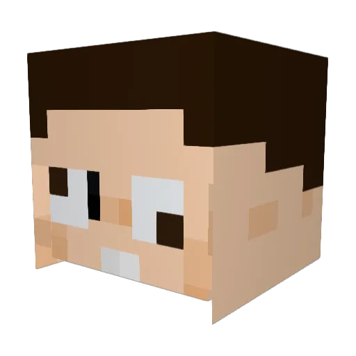 ramirdou Minecraft avatar head, 3D render