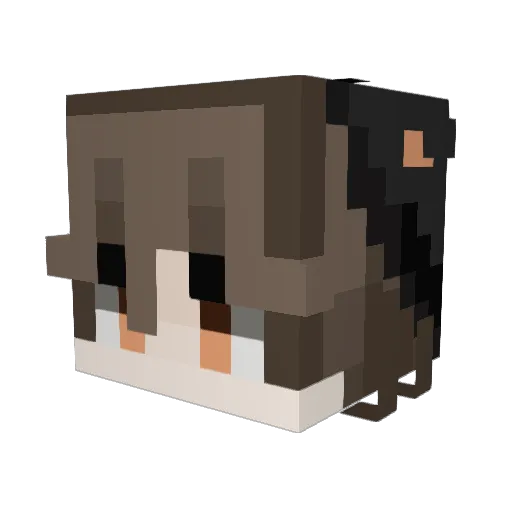 ramirotuber Minecraft avatar head, 3D render