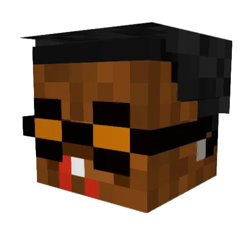 ramjolu Minecraft avatar head, 3D render
