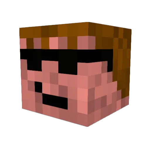 rammstein39130 Minecraft avatar head, 3D render
