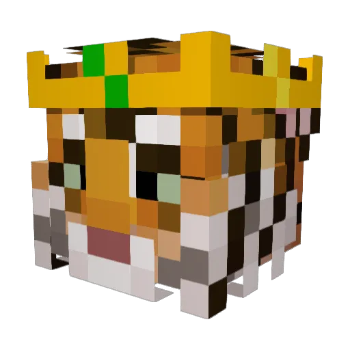 ramotiger Minecraft avatar head, 3D render