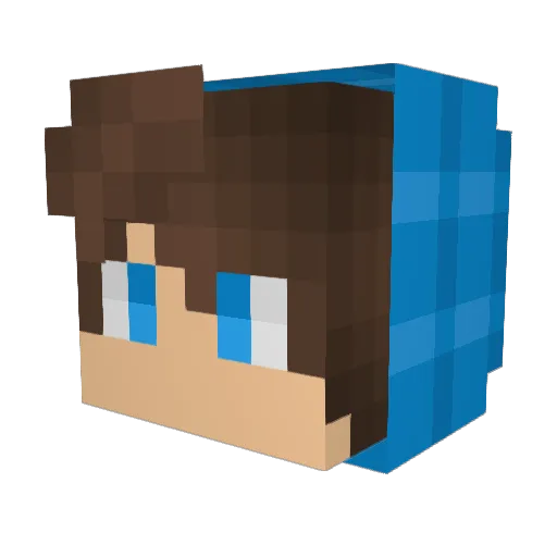 ramseu Minecraft avatar head, 3D render
