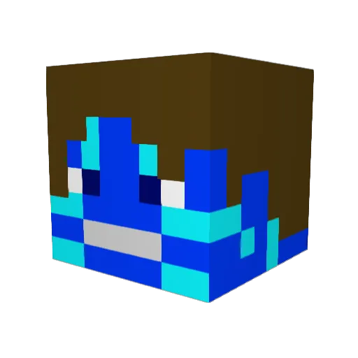 ramshash Minecraft avatar head, 3D render