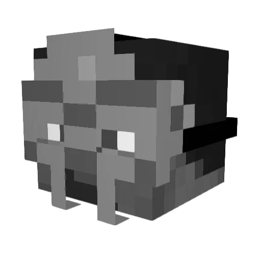 ramslols Minecraft avatar head, 3D render