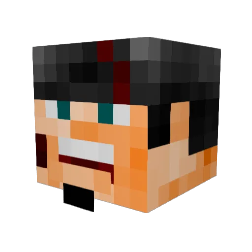 ramsondo Minecraft avatar head, 3D render