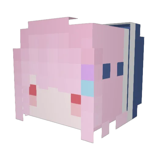 ramune_86 Minecraft avatar head, 3D render