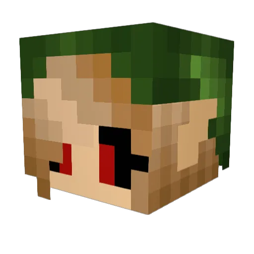 ramya Minecraft avatar head, 3D render