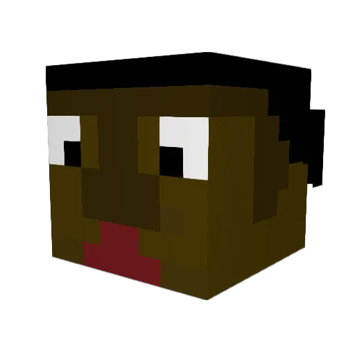 ranbrav Minecraft avatar head, 3D render