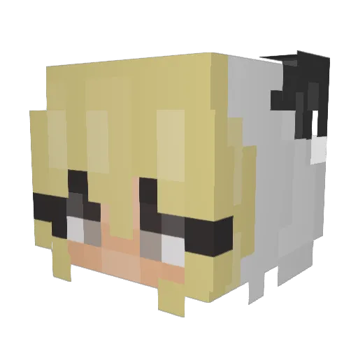 ranchs Minecraft avatar head, 3D render