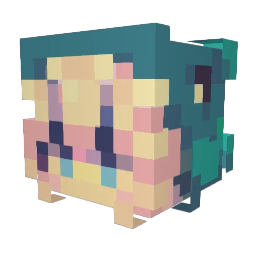 rancomv Minecraft avatar head, 3D render