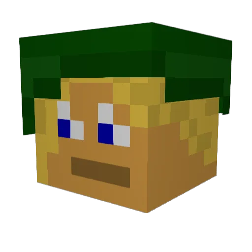 randalpik Minecraft avatar head, 3D render