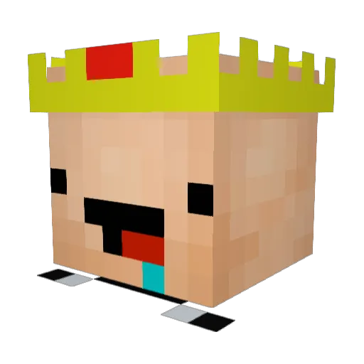 random121DR Minecraft avatar head, 3D render