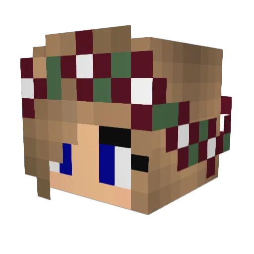 random_cow_ Minecraft avatar head, 3D render