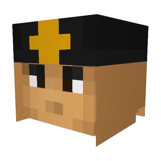 random_munchkin Minecraft avatar head, 3D render