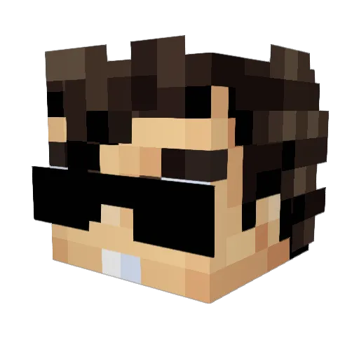 random_rapper20 Minecraft avatar head, 3D render