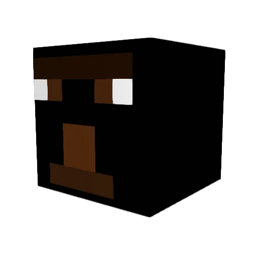 randombusher Minecraft avatar head, 3D render