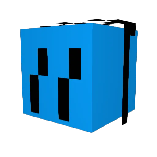 randomdud Minecraft avatar head, 3D render