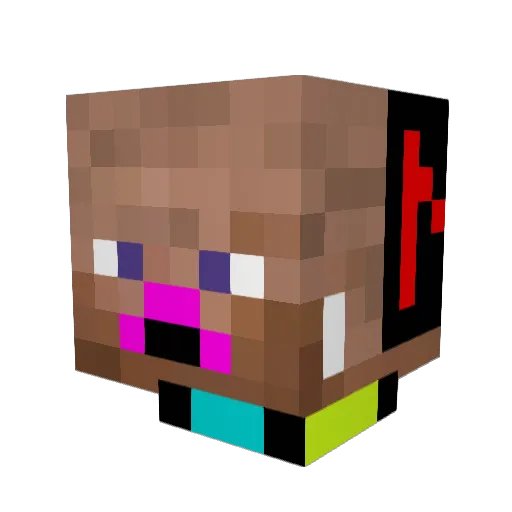 randomprecision_ Minecraft avatar head, 3D render