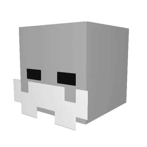 ranekami Minecraft avatar head, 3D render