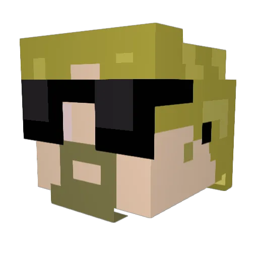 ranembe Minecraft avatar head, 3D render