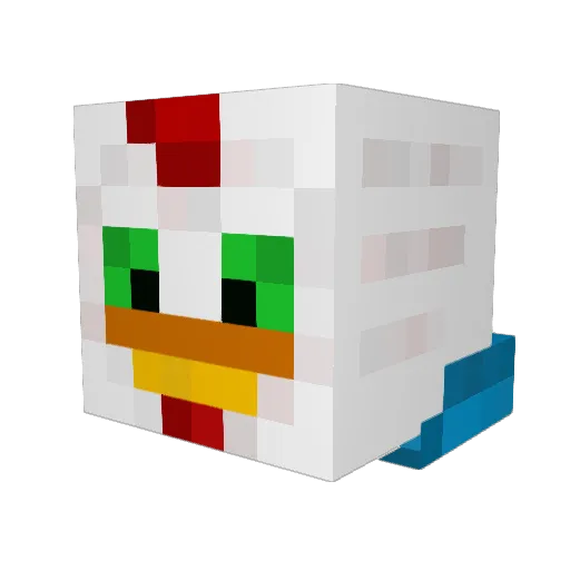 rangachicken Minecraft avatar head, 3D render