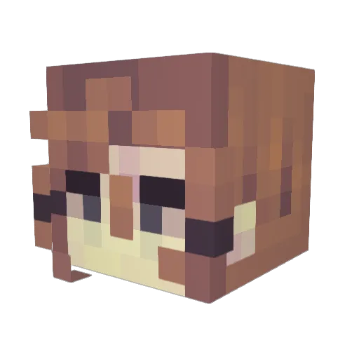 ranheko Minecraft avatar head, 3D render