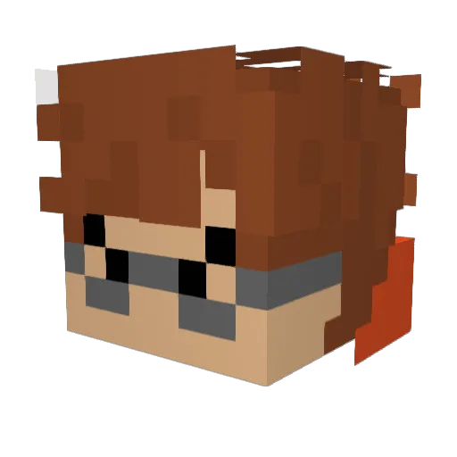 ranitodasu Minecraft avatar head, 3D render