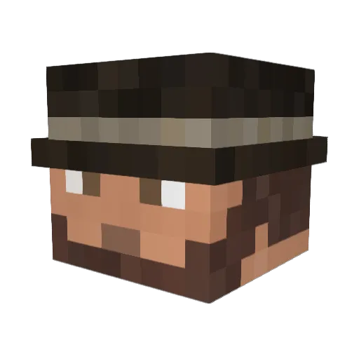 ranjack Minecraft avatar head, 3D render