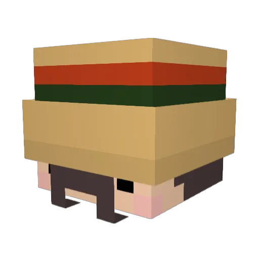 rankblue Minecraft avatar head, 3D render
