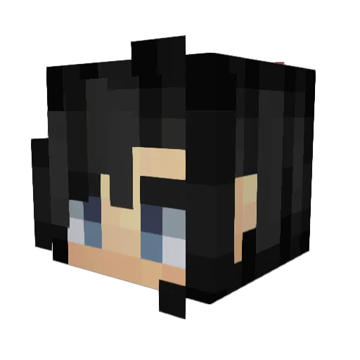 ranppo Minecraft avatar head, 3D render