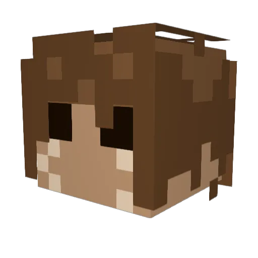 ransemue Minecraft avatar head, 3D render