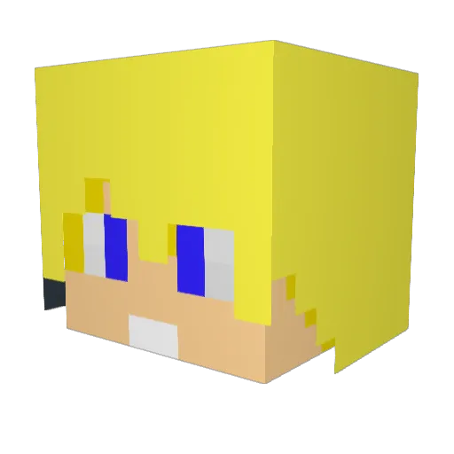 rantu554 Minecraft avatar head, 3D render
