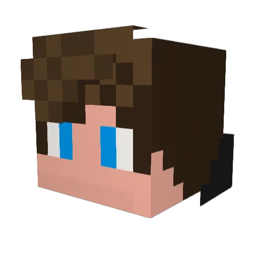 ranwyy Minecraft avatar head, 3D render