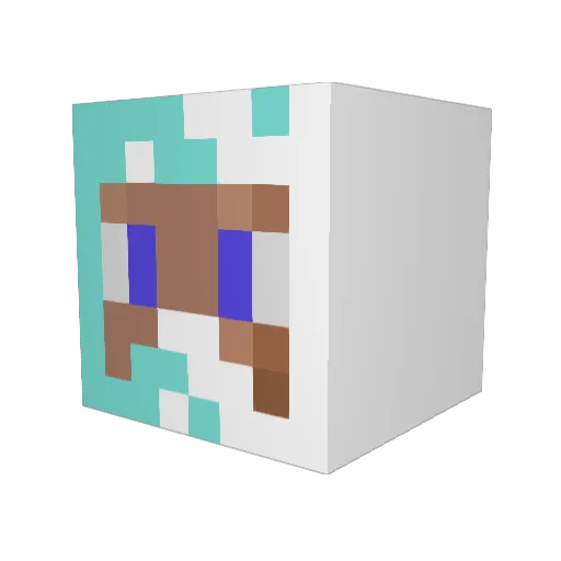 ranzase Minecraft avatar head, 3D render