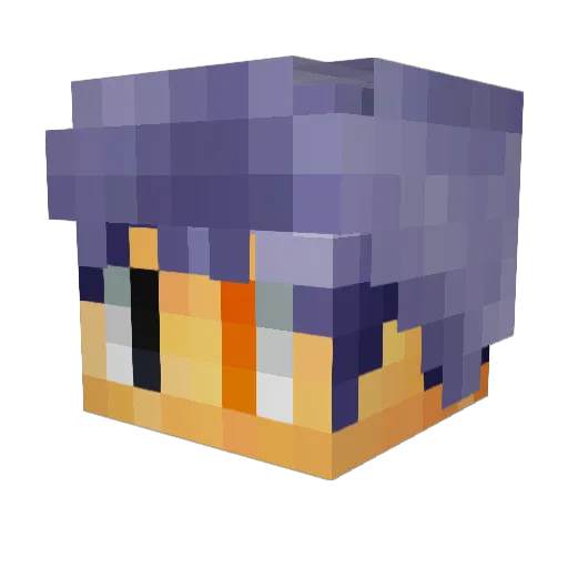raoki3 Minecraft avatar head, 3D render