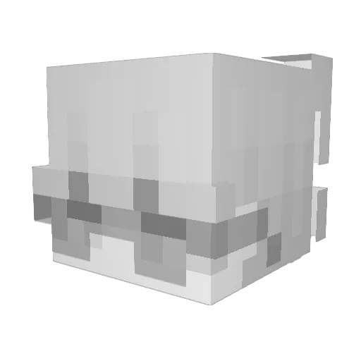 raouf Minecraft avatar head, 3D render