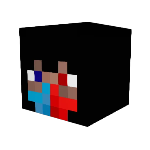 raovq Minecraft avatar head, 3D render