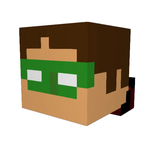 rapalejo Minecraft avatar head, 3D render