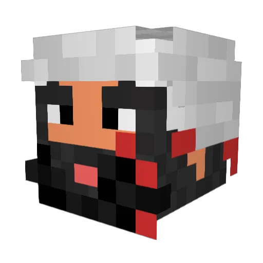 raparigadeeskina Minecraft avatar head, 3D render