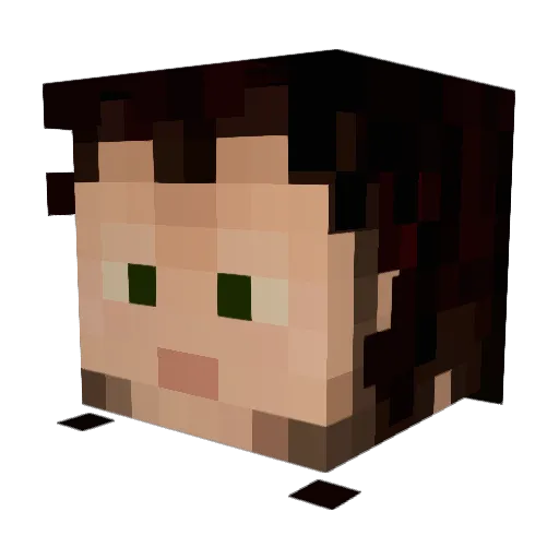 rapeurjuju1995 Minecraft avatar head, 3D render
