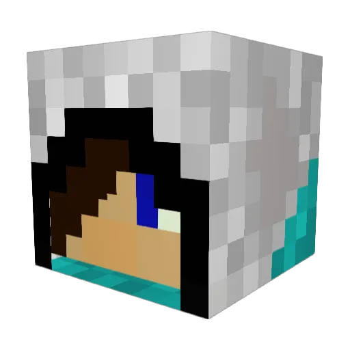 rapha2199 Minecraft avatar head, 3D render
