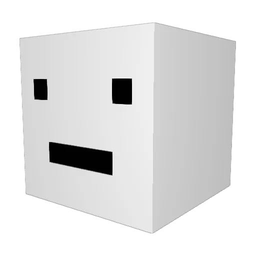 raphaphouel Minecraft avatar head, 3D render