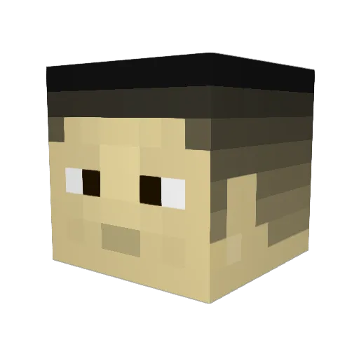 raphbob Minecraft avatar head, 3D render