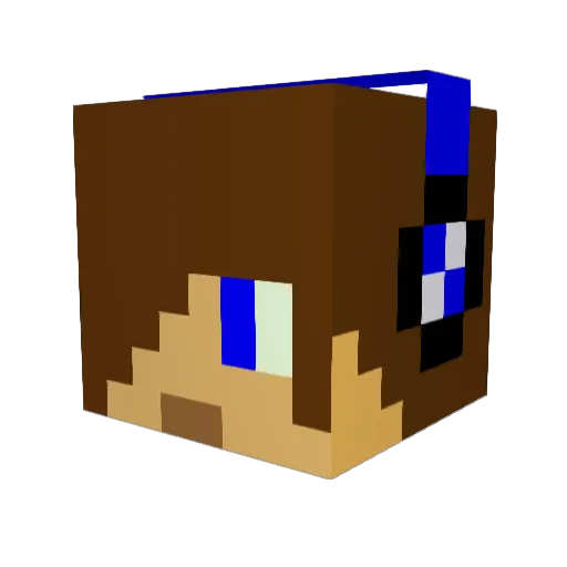raphhugo Minecraft avatar head, 3D render