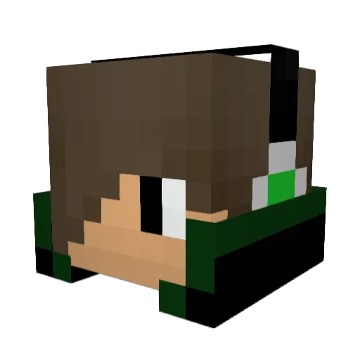 raphifouv Minecraft avatar head, 3D render