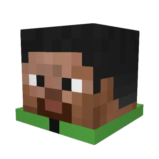 rapislazuli Minecraft avatar head, 3D render