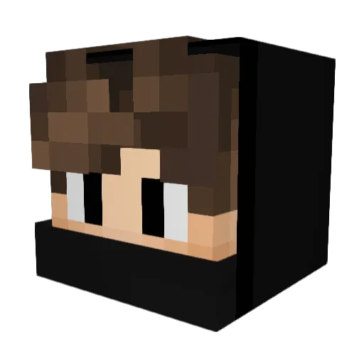 rapones Minecraft avatar head, 3D render