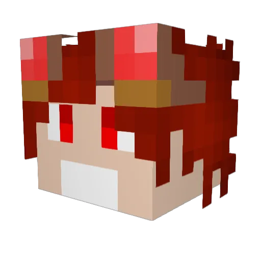 raposadeelite Minecraft avatar head, 3D render