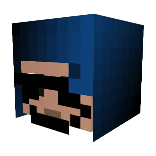 rapperjrg Minecraft avatar head, 3D render